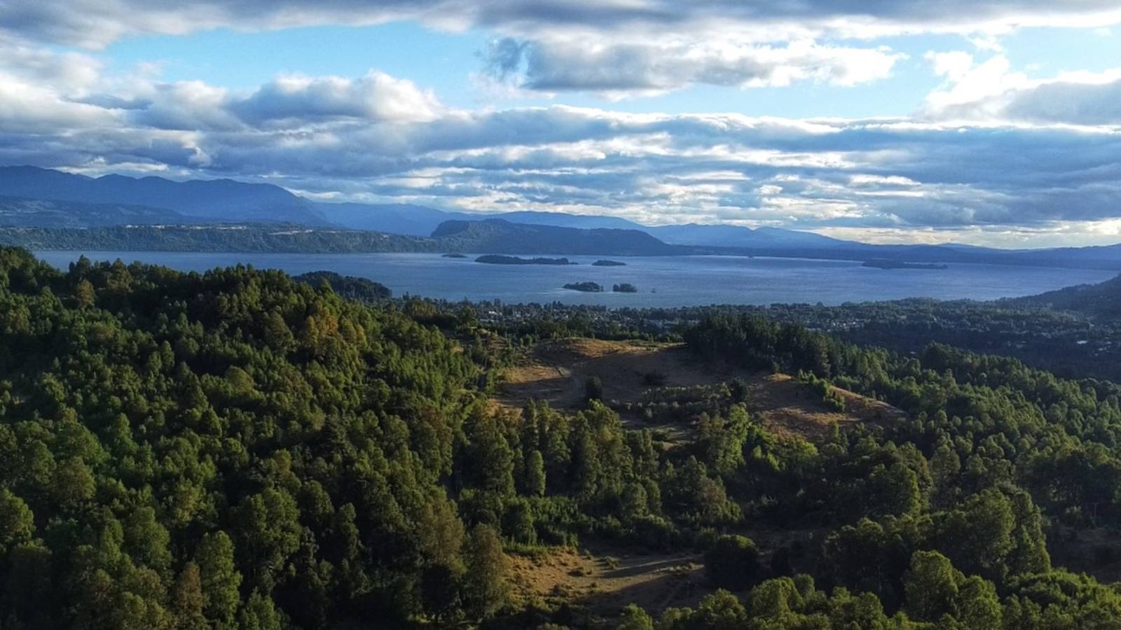 Vista al lago Calafquén desde las alturas del sector